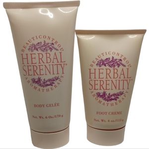 Rare NOS Beauticontrol Herbal Serenity 6 Oz. Body Gelee And 4 Oz Foot Cream